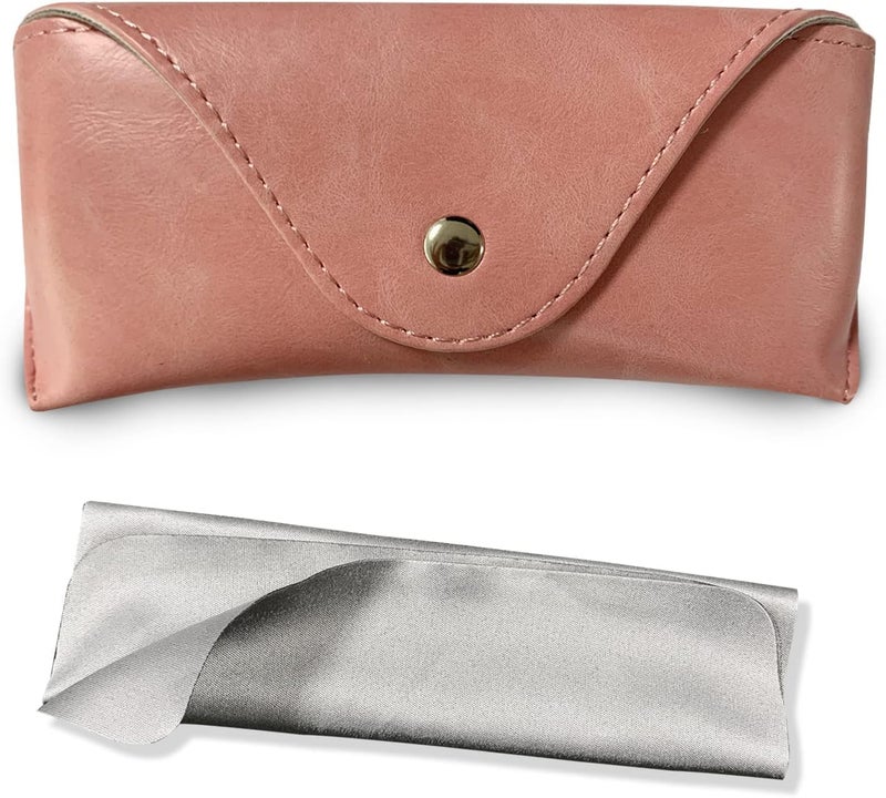 LogHog Portable Leather Glasses Case,Flexible Sunglasses Pouch Slim Case for Women Men Horizontal Eyeglass Case - Image 1